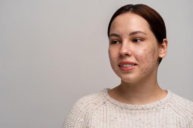 Person dealing with rosacea