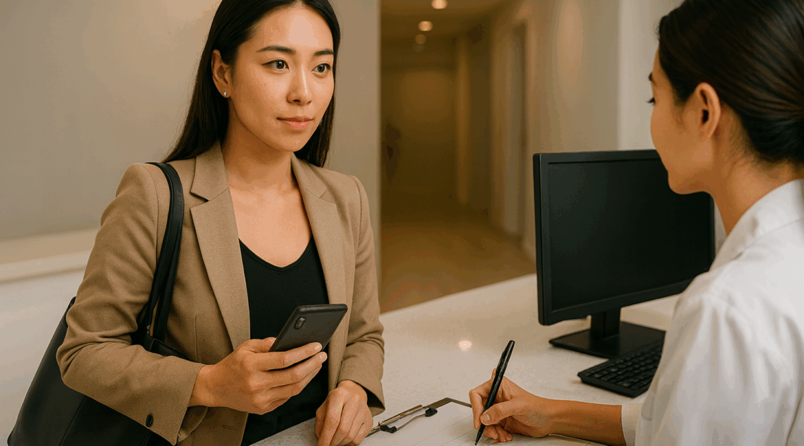 Woman in Aesthetic Clinic