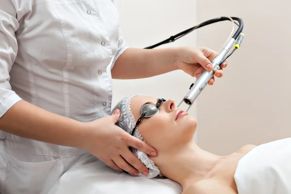 woman having skin treatment